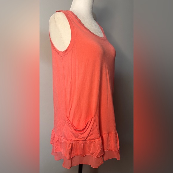NWOT LOGO by Lori Goldstein Tank Top w/ Pockets in Beautiful Apricot!! - Picture 3 of 8